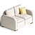 Luxury Leon Sofa with Mechanism 3D model small image 3