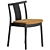 Elegant Merkur Dining Chairs Set 3D model small image 2