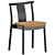 Elegant Merkur Dining Chairs Set 3D model small image 5