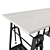 Urban Farmhouse Adjustable Height Desk 3D model small image 5