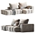 Tech Cloth Modular Sofa Set 3D model small image 1