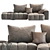 Tech Cloth Modular Sofa Set 3D model small image 3