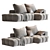 Tech Cloth Modular Sofa Set 3D model small image 5