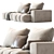 Tech Cloth Modular Sofa Set 3D model small image 6