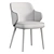 Modern Foyer Chair in Silver 3D model small image 4