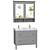 Modern Bathroom Furniture Set, Grey 3D model small image 1