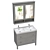 Modern Bathroom Furniture Set, Grey 3D model small image 2