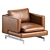 Natuzzi Jeremy Armchair Elegant Design 3D model small image 1