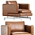 Natuzzi Jeremy Armchair Elegant Design 3D model small image 2