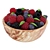 Assorted Berry Bowls Collection 3D model small image 2