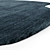 Organic Peacock Blue Wool Rug 3D model small image 2