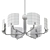 Polly Six-Light Chandelier 3D model small image 3