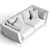 Sleek Cloud Sofa Design 3D model small image 3