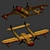 Vintage-inspired Conwing L-16 Aircraft 3D model small image 4