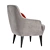 Translated: The product description does not indicate that it is in Russian. A unique title for the Caravel Armchair in velvet and leather could be " 3D model small image 3