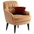 Translated: The product description does not indicate that it is in Russian. A unique title for the Caravel Armchair in velvet and leather could be " 3D model small image 4