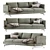 Natuzzi Jeremy 3-Seat Sofa 3D model small image 1