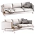 Natuzzi Jeremy 3-Seat Sofa 3D model small image 5