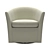 Hyde Swivel Armchair: Upholstered Elegance 3D model small image 3