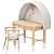 Axel Drawing Desk White Horse Chair 3D model small image 1