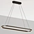 Modern Linear LED Suspension Light 3D model small image 2