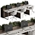 Office Furniture Set for Employees 3D model small image 1