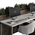 Office Furniture Set for Employees 3D model small image 3