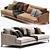 Modern Italian Poliform Bellport Sofa 3D model small image 3