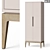 Sleek Contemporary Wardrobe 3D model small image 1