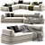 Modern Bumper Sectional: Stylish Comfort 3D model small image 1