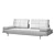 Stylish Khaki Japandi Sofa Bed 3D model small image 2