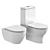 Agger Compact Toilet with Microlift 3D model small image 1