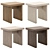  Amalfi Seating Duo: Stool & Bench 3D model small image 2