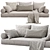 Cozy Window Seat Pillows Set 3D model small image 2