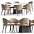 Eva Calacatta Dining Table 2014 3D model small image 1