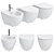 Elegant Laufen Pro Rimless Toilet 3D model small image 1