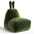 Bunny Big Velvet Beanbag Chair 3D model small image 3