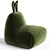 Bunny Big Velvet Beanbag Chair 3D model small image 4