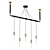 Elegant Black Brass Chandelier 3D model small image 1