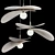 Ceramic Pendant Light Trio 3D model small image 2