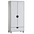 Modern Hall-2 Wardrobe with Swinging Doors 3D model small image 2