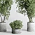 Concrete Old Olive Tree Pot 3D model small image 6