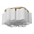 Nubi Golden Metal Ceiling Lamp 3D model small image 1