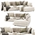 Modern Light Corner Chaise Sofa 3D model small image 1