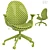 Ergonomic Hattefjall Office Chair Beige 3D model small image 6