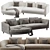 Modern Rolf Benz Kumo Sofa 3D model small image 1