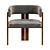 Modern Upholstered Dining Chair Karl 3D model small image 2