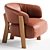 Elegant Modern Back Wing Armchair 3D model small image 3