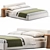 Modern Fabric Louis Bed in Vray 3D model small image 1