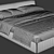 Modern Fabric Louis Bed in Vray 3D model small image 3